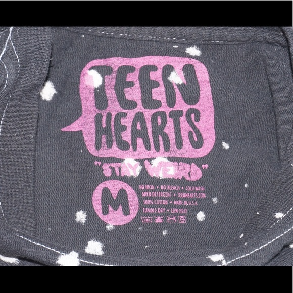 Teen Hearts Stay Weird UFO Black Tie-Dye T Shirt - Picture 5 of 5